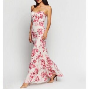 Reformation pink and white floral dress NWT